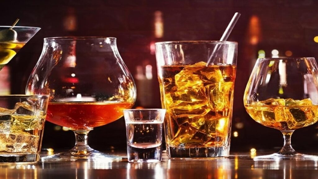 Headline announcing district-level liquor ban ahead of local body elections.