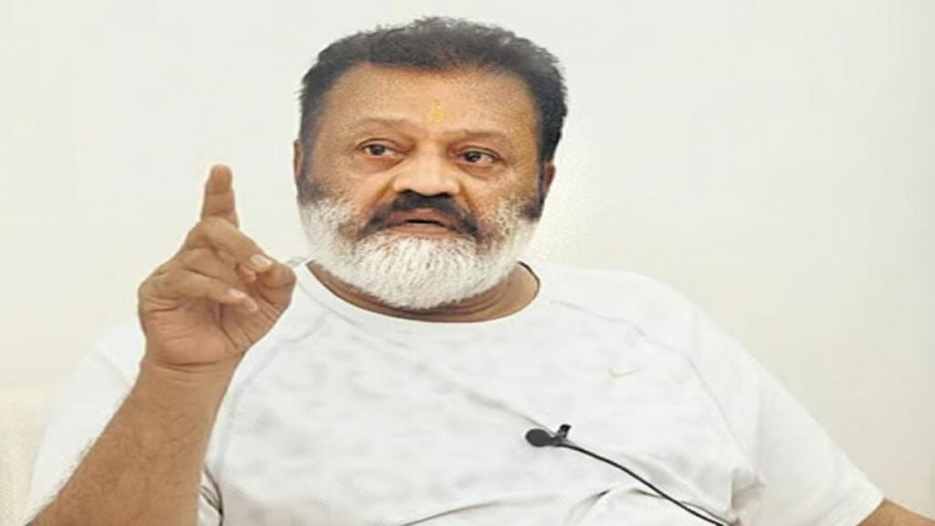 Suresh Gopi addressing the media, stressing that development should be the key focus in election discussions.